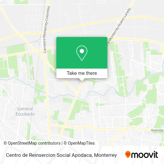 Centro de Reinsercion Social Apodaca map