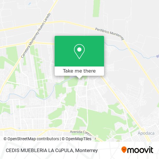 CEDIS MUEBLERIA LA CúPULA map