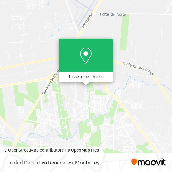 Unidad Deportiva Renaceres map