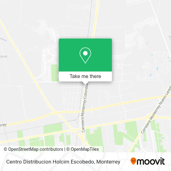 Mapa de Centro Distribucion Holcim Escobedo