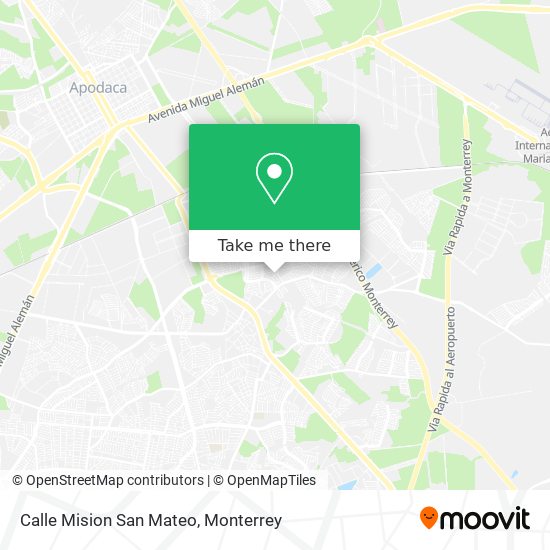 Mapa de Calle Mision San Mateo