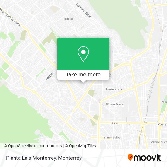 Planta Lala Monterrey map