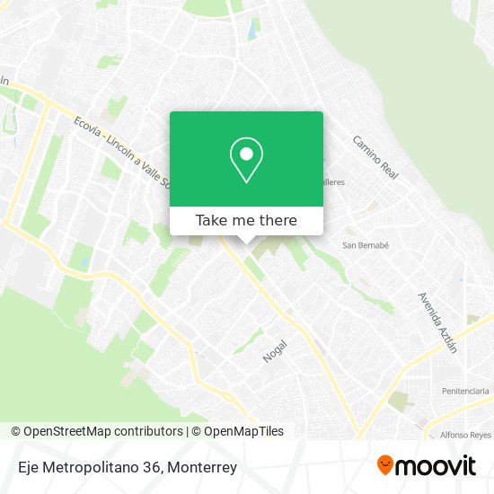 Mapa de Eje Metropolitano 36
