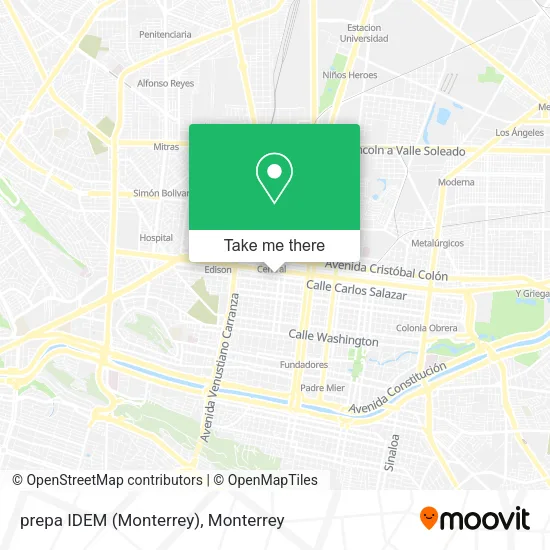 Mapa de prepa IDEM (Monterrey)
