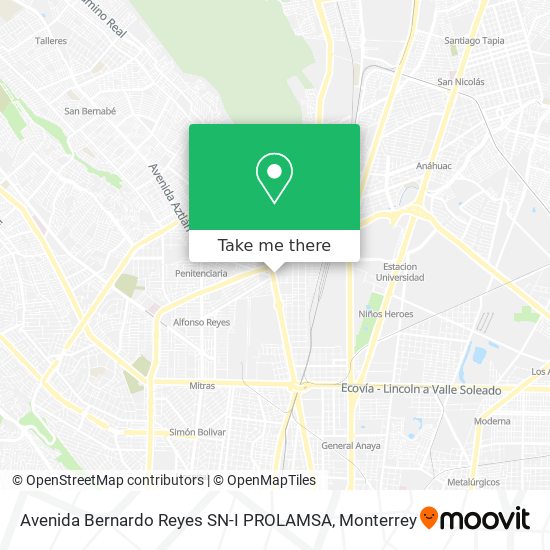 Mapa de Avenida Bernardo Reyes SN-I PROLAMSA