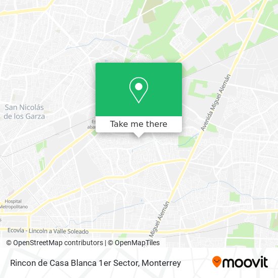 Mapa de Rincon de Casa Blanca 1er Sector