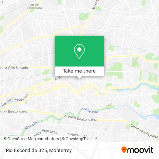 Río Escondido 325 map