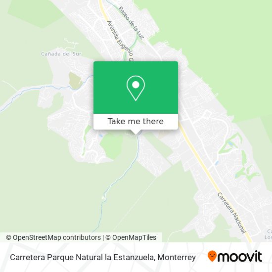 Carretera Parque Natural la Estanzuela map