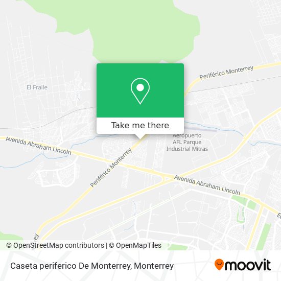 Caseta periferico De Monterrey map