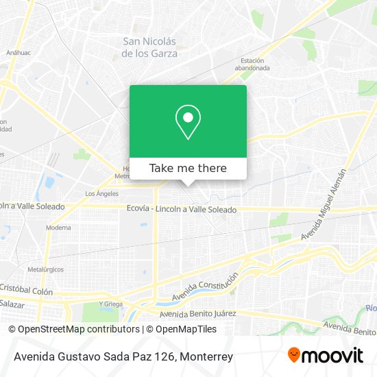 Mapa de Avenida Gustavo Sada Paz 126