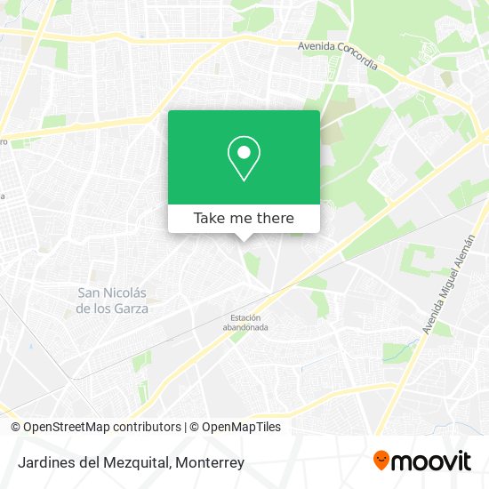 Mapa de Jardines del Mezquital