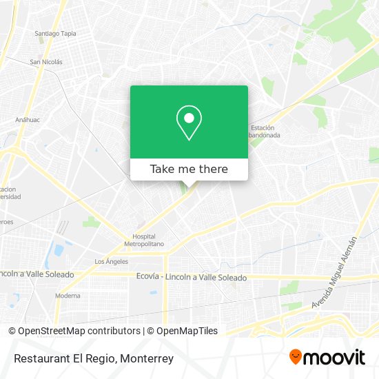 Mapa de Restaurant El Regio