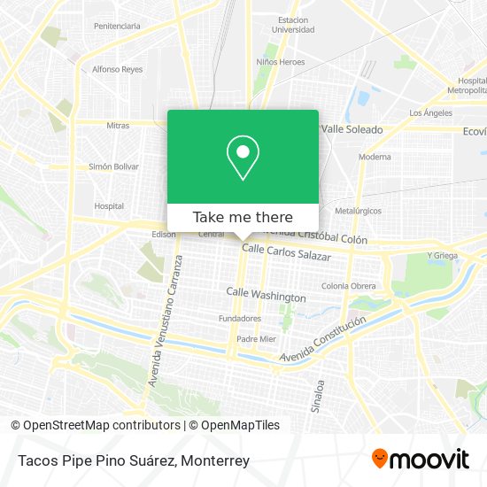 Tacos Pipe Pino Suárez map
