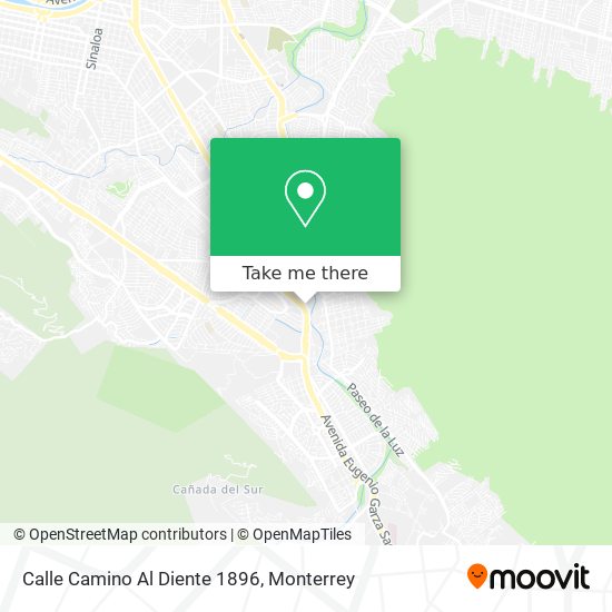 Calle Camino Al Diente 1896 map
