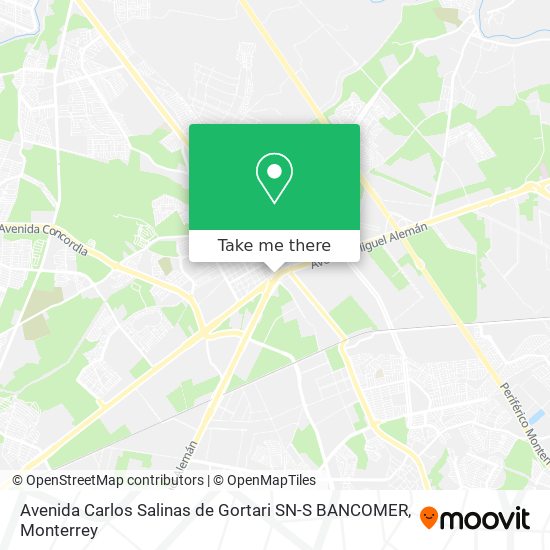 Avenida Carlos Salinas de Gortari SN-S BANCOMER map