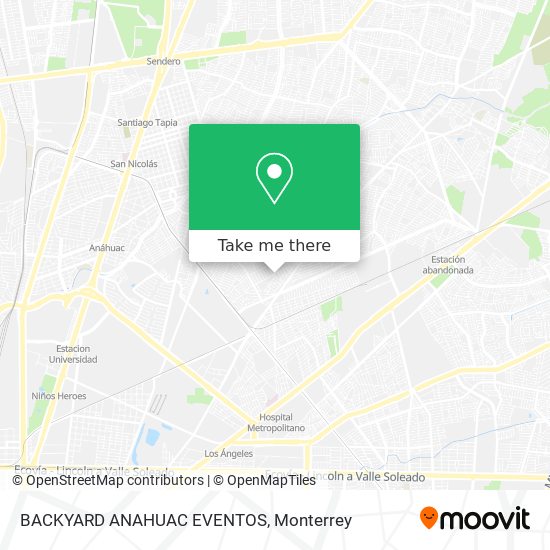 Mapa de BACKYARD ANAHUAC EVENTOS