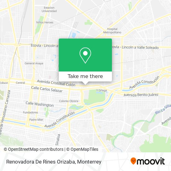 Mapa de Renovadora De Rines Orizaba