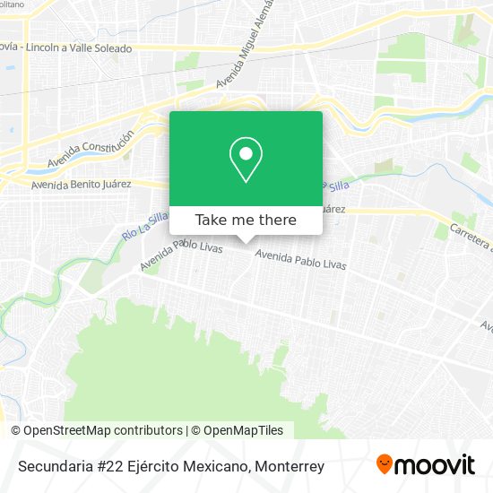 Secundaria #22 Ejército Mexicano map