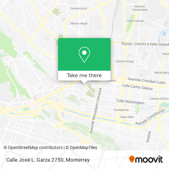 Mapa de Calle José L. Garza 2750