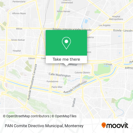 PAN Comite Directivo Municipal map