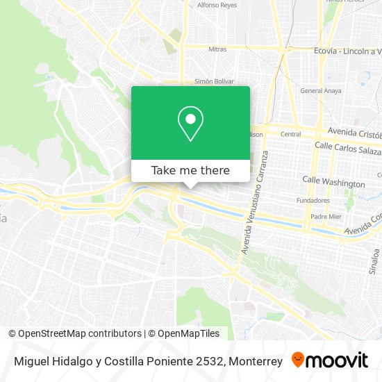 Mapa de Miguel Hidalgo y Costilla Poniente 2532