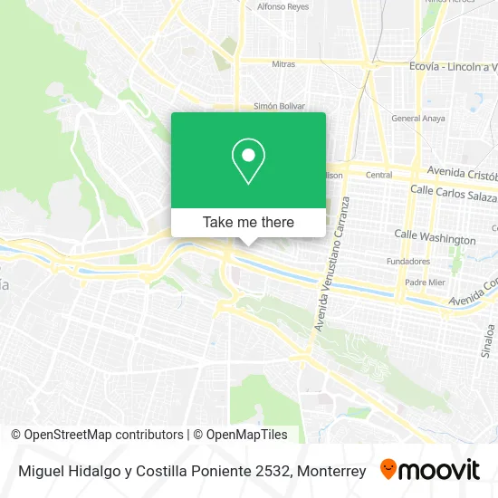 Miguel Hidalgo y Costilla Poniente 2532 map