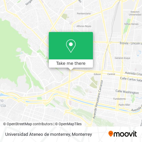 Universidad Ateneo de monterrey map