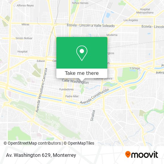 Mapa de Av. Washington 629