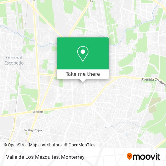 Valle de Los Mezquites map