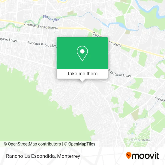 Rancho La Escondida map