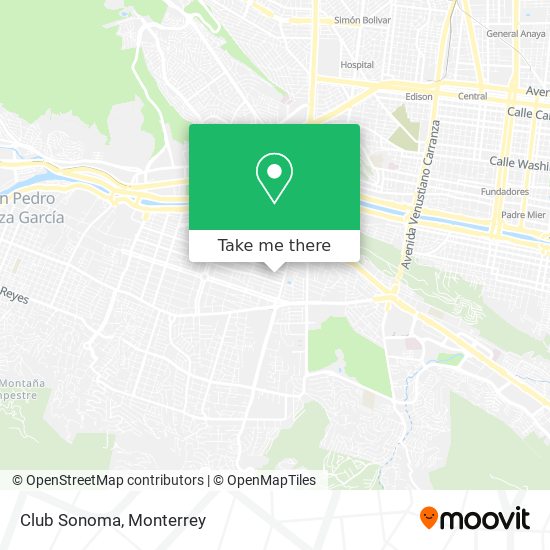 How to get to Club Sonoma in Monterrey by Bus or Metrorrey?