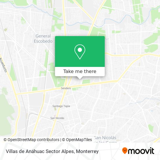 Villas de Anáhuac Sector Alpes map