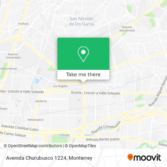 Mapa de Avenida Churubusco 1224