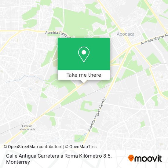 Mapa de Calle Antigua Carretera a Roma Kilómetro 8.5