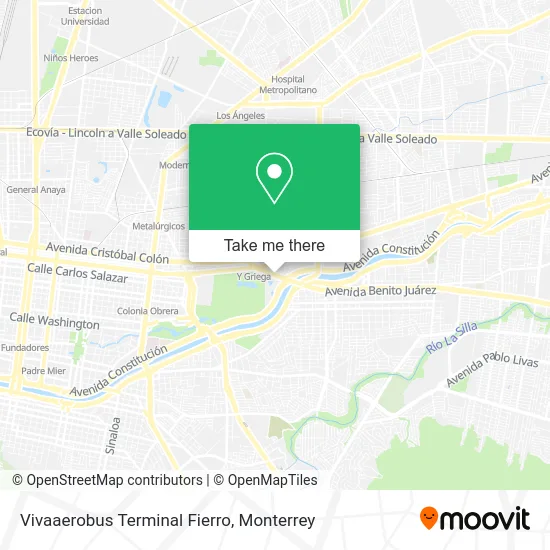 Vivaaerobus Terminal Fierro map
