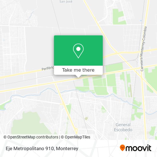 Mapa de Eje Metropolitano 910
