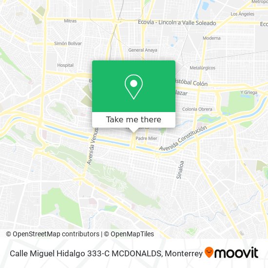 Calle Miguel Hidalgo 333-C MCDONALDS map