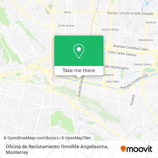 Mapa de Oficina de Reclutamiento Omnilife-Angelíssima