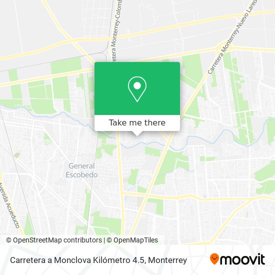 Mapa de Carretera a Monclova Kilómetro 4.5