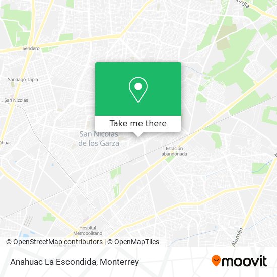 Mapa de Anahuac La Escondida
