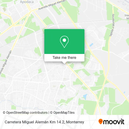Mapa de Carretera Miguel Alemán Km 14.2