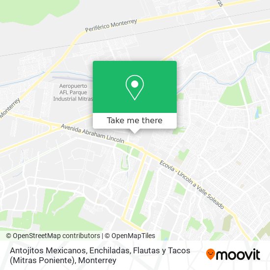 Antojitos Mexicanos, Enchiladas, Flautas y Tacos (Mitras Poniente) map