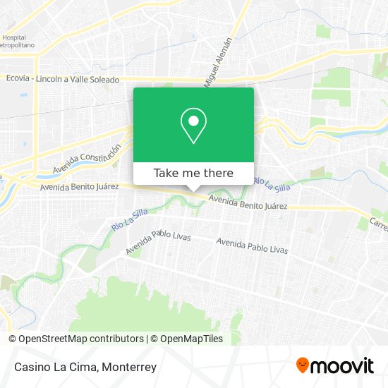 How to get to Casino La Cima in Guadalupe by Bus or Metrorrey?