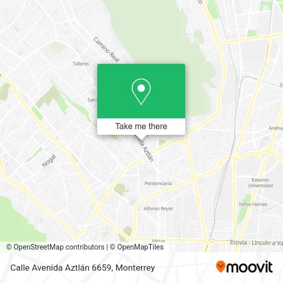 Mapa de Calle Avenida Aztlán 6659