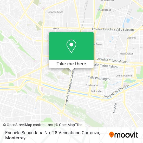 Escuela Secundaria No. 28 Venustiano Carranza map