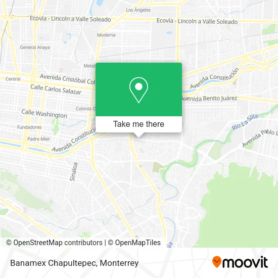 Mapa de Banamex Chapultepec