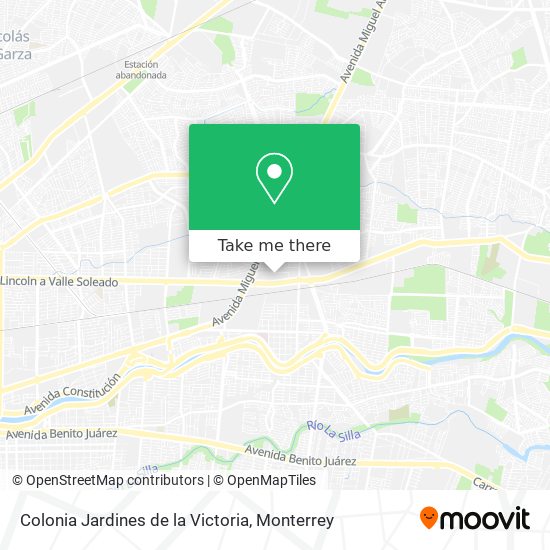Mapa de Colonia Jardines de la Victoria