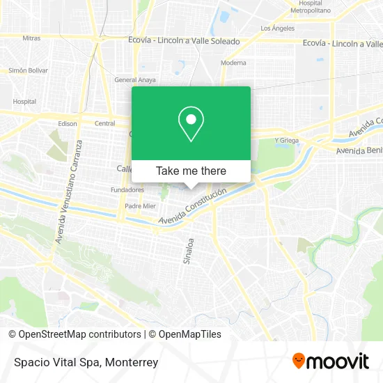 Mapa de Spacio Vital Spa