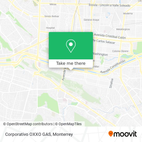 Mapa de Corporativo OXXO GAS