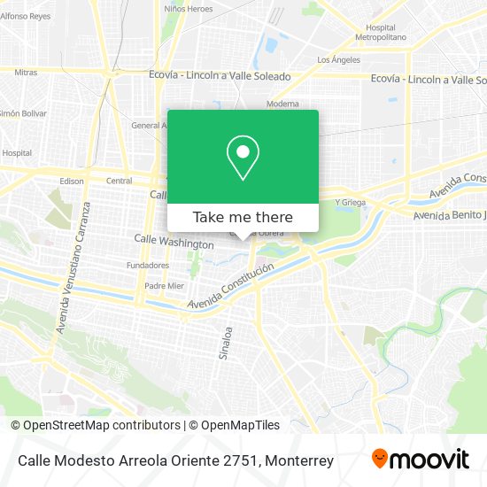 Mapa de Calle Modesto Arreola Oriente 2751